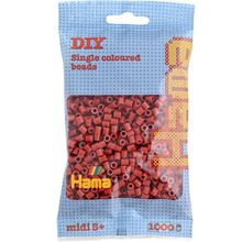 Sachet 1000 perles plastique Midi marron rouge HAMA-207-20 Hama 1