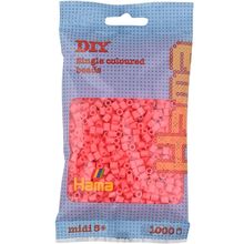 Sachet 1000 perles plastique Midi Rouge pastel HAMA-207-44 Hama 1