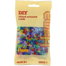 Sachet 1000 perles plastique Midi Transp mix HAMA-207-53 Hama 1