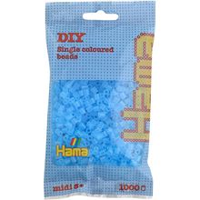 Sachet 1000 perles plastique Midi bleu transparent HAMA-207-73 Hama 1