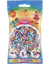 Sachet 1000 perles plastique Midi mix bicolores HAMA-207-90 Hama 1