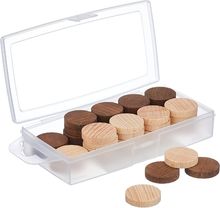 Boîte 40 pions dames en bois JJ8985-5102 Jeujura 1