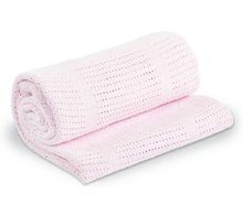 Couverture tricot de coton - Rose LLJ-121-010-002 Lulujo 1