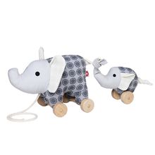 Jouet à tirer - Noma l'éléphant gris FF119-001-055 Franck & Fischer 1