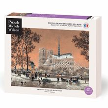 Première neige sur Notre-Dame de Delacroix A1314-650 Puzzle Michèle Wilson 1