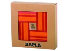 Coffret 40 planchettes rouges et orange avec livre d'art KARLRP22-4356 Kapla 1