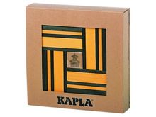 Coffret 40 planchettes vert et jaune avec livre KAJLJP23-4358 Kapla 1