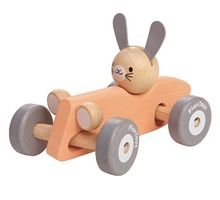 Lapin bolide de course pastel PT5717 Plan Toys 1