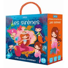 Livre et puzzle Les sirènes SJ-307544 Sassi Junior 1