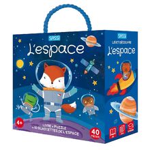 Livre et puzzle Espace SJ-310049 Sassi Junior 1