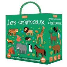 Livre et puzzle Les animaux SJ-355361 Sassi Junior 1