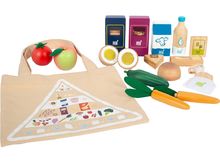 Set Boulangerie En Bois Pour Enfants - 5 Pains à Découper (Velcro) Avec Planche Et Couteau - Jeu D'imitation Dinette