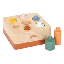 Jeu d'encastrement Montessori avec cylindres LE12932 Small Foot company 1