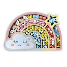 Coffret perles en bois Arc en ciel SYCRE3283 Sycomore 1