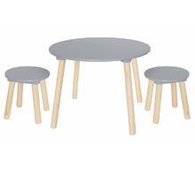 Table et tabourets gris JAB-H13221 JaBaDaBaDo 1