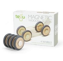 Set de 4 roues en bois magnétiques Tegu TG-M-12-059 Tegu 1