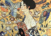 La dame à l'éventail de Klimt K515-100 Puzzle Michèle Wilson 1