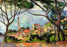 Vue sur l'Estaque de Paul Cézanne K531-50 Puzzle Michèle Wilson 1