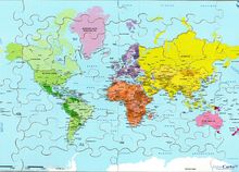 Puzzle 250 pièces Carte du Monde - La Grande Récré