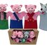 Set 4 Marionnettes Trois Petits Cochons MU-22784D Mú 2