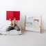 Bibliothèque enfant vichy beige EFK-107-016-017 3 Sprouts 2