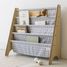 Bibliothèque enfant vichy bleu EFK-107-016-018 3 Sprouts 3