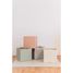 Cube de rangement uni gris clair EFK107-002-027 3 Sprouts 3