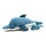 Peluche dauphin maman et son bébé bleu DE74901 Les Déglingos 1