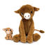 Peluche vache maman et son bébé marron DE76050 Les Déglingos 2