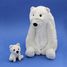 Peluche ours polaire maman et son bébé blanc DE76110 Les Déglingos 4