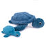 Peluche maman bébé tortue bleu DE73500 Les Déglingos 2