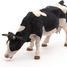 Figurine Vache noire et blanche broutant PA51150-3153 Papo 5