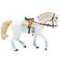 Figurine Cheval de la cavalière adulte fashion bleue PA51545-3615 Papo 1
