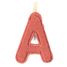 Lettre A rose phosphorescente LL83859 Lilliputiens 1