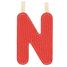 Lettre N rouge phosphorescente LL83877 Lilliputiens 1