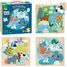 3 puzzles Animaux du monde V8530 Vilac 2