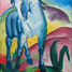 Le Cheval Bleu de Franz Marc A60-80 Puzzle Michèle Wilson 2