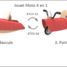 Bascule et Porteur Moto 4 en 1 Jaune CDV-BPMO-40-JA Chou Du Volant 9