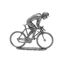 Figurine cycliste P grimpeur à peindre FR-P Grimpeur Non peint Fonderie Roger 1