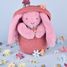 Peluche Lapin Fleurette rose 25 cm DC4297 Doudou et Compagnie 4