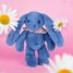 Peluche Lapin Fleurette bleu 25 cm DC4299 Doudou et Compagnie 6