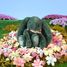 Peluche Lapin Fleurette vert 25 cm DC4300 Doudou et Compagnie 4