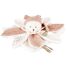 Doudou plat pétales Ours Rose 25 cm DC4332 Doudou et Compagnie 2