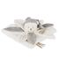 Doudou plat pétales Ours Gris 25 cm DC4337 Doudou et Compagnie 2