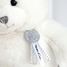 Peluche Ours Charms blanc 24 cm HO2805 Histoire d'Ours 2