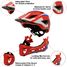 Casque vélo intégral rouge M KMHFF03M Kiddimoto 2