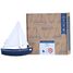 Bateau Le Sloop bleu marine 21cm TI-N202-SLOOP-BLEU-MARINE Maison Tirot 2