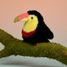 Peluche oiseau Toucan 15 cm HO3443 Histoire d'Ours 4