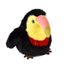 Peluche oiseau Toucan 15 cm HO3443 Histoire d'Ours 1