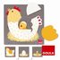 Puzzle poule oeuf poussin GO53027-4036 Goula 2